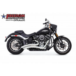 Echappement Freedom Performance Sharp Curve radius chromé 737200 Ligne pour Softail Milwaukee Eight