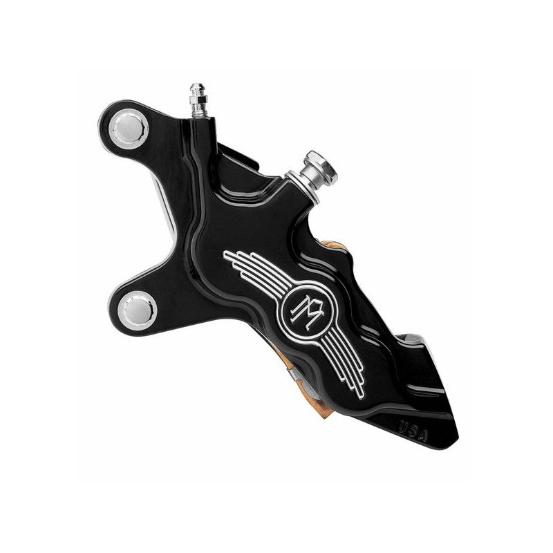 Etrier de frein avant gauche Performance Machine 6 pistons asymétrique finition noire Contrast Cut 742977 Etriers de frein Pe...