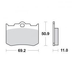 Plaquettes de frein SBS pour étrier de frein Performance Machine 137 X 4 R 236080 Etriers de frein Performance Machine