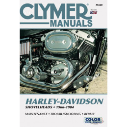 Manuel de réparation Clymer en anglais pour 1966-1984 Shovelhead Big Twin 797001 Pièces pour Harley-Davidson