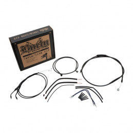 Kit complet Burly de câbles, fils et durits pour guidon Ape Hanger 14" M533060 Pièces pour Harley-Davidson