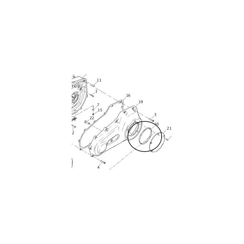 Joint de trappe d'embrayage pour Twin Cam boite 6 OEM 17369-06 760706 Joints de primaire