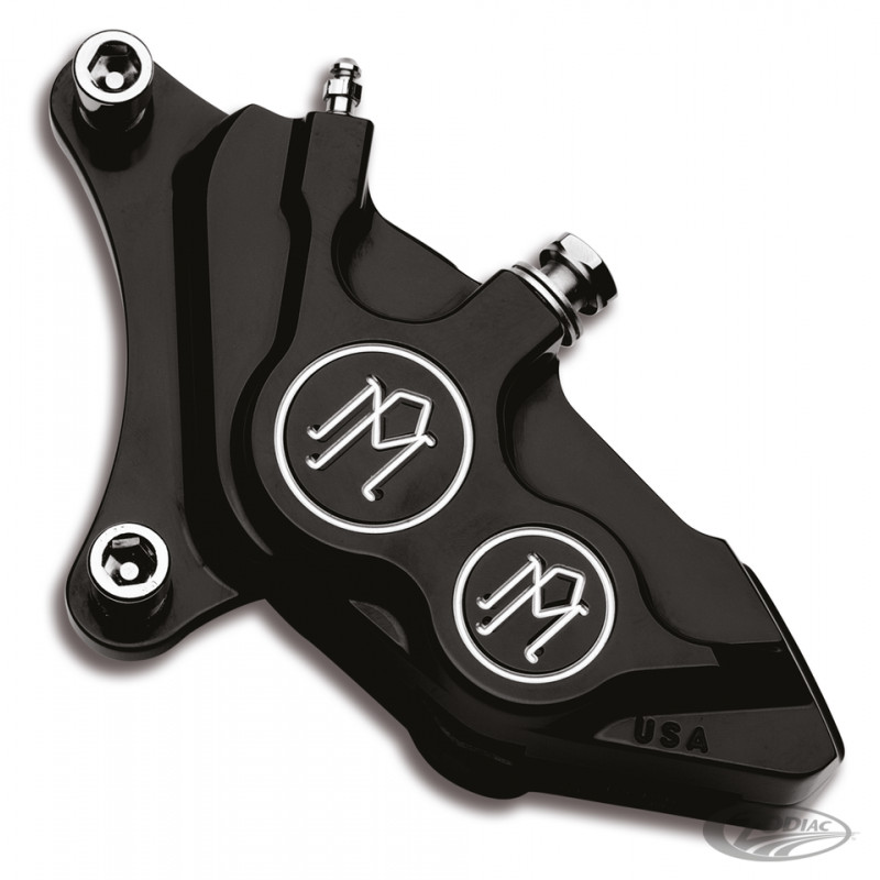 Etrier de frein avant gauche noir Contrast Cut Performance Machine 4 pistons asymétriques 742973 Etriers de frein Performance...