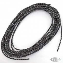 Fil électrique gainé coton noir fil blanc 745939 Pièces pour Harley-Davidson