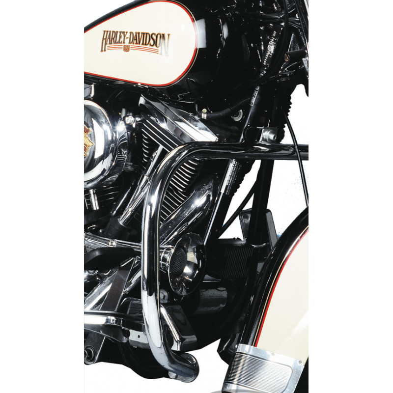 Pare cylindre chromé tubes de 1 1/4" (32mm) OEM 49004-90 241245 Pare-Cylindre pour Harley Davidson