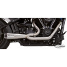 Pot d’échappement Two Brothers Racing 2 en 1 Finition brute avec sortie fibre de carbone 753107 Pièces pour Harley-Davidson