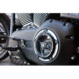 Couvercle d'embrayage RSD Roland Sands Clarity noir contrast cut 751990 Pièces pour Harley-Davidson