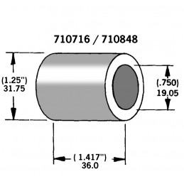 Entretoise chromée pour axe de roue OEM 41591-90 710848 Roulements de Roue