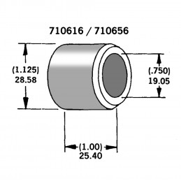Entretoise chromée pour axe de roue OEM 43657-89 710656 Roulements de Roue