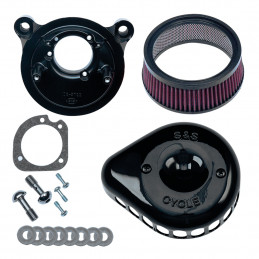 Kit filtre à air S&S Stealth avec couvercle noir Mini Teardrop 782624 Pièces pour Harley-Davidson