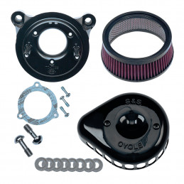 Kit filtre à air S&S Stealth avec couvercle noir Mini Teardrop 782620 Pièces pour Harley-Davidson