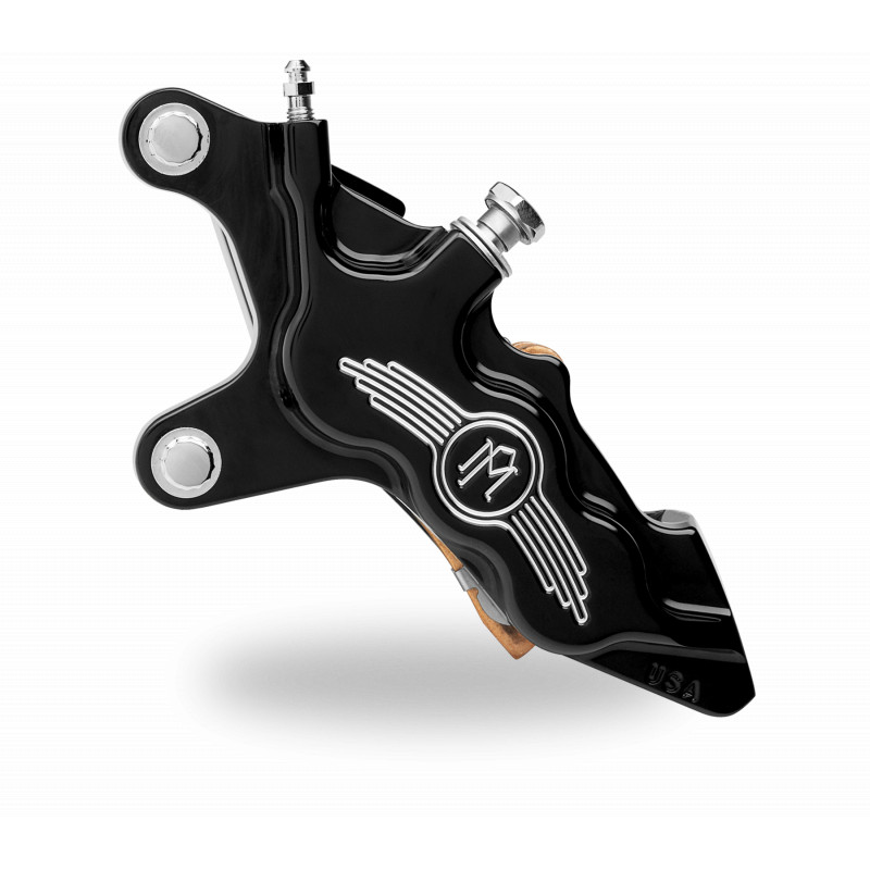 Etrier de frein avant gauche Performance Machine 6 pistons asymétrique noir Contrast Cut 742986 Etriers de frein Performance ...