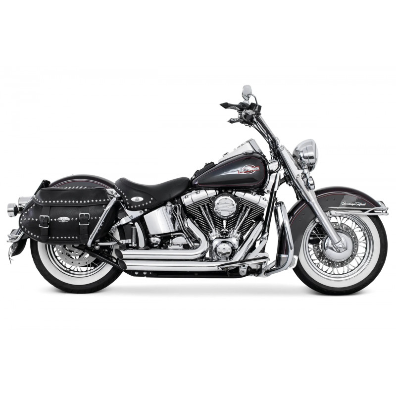 Echappement homologué Freedom Performance Amendment Side Slash chromé 764179 Ligne pour Softail