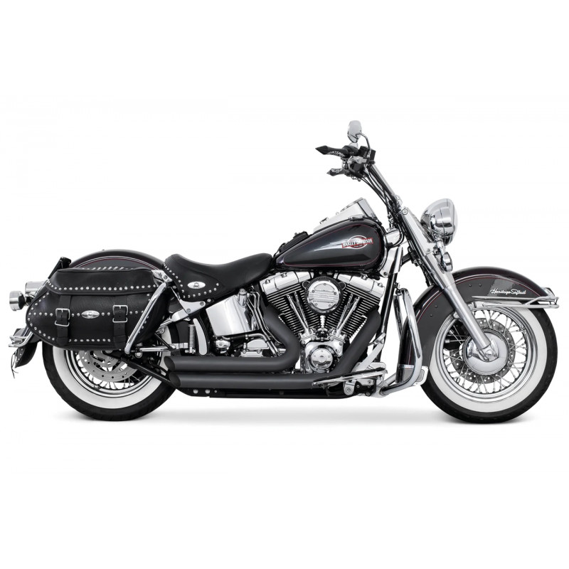 Echappement homologué Freedom Performance Amendment Side Slash noir 764492 Ligne pour Softail