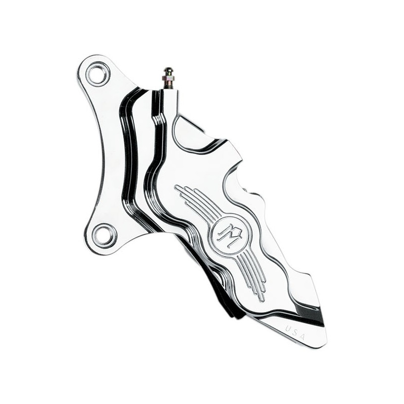 Etrier de frein avant gauche chromé Performance Machine 6 pistons asymétriques 743137 Etriers de frein Performance Machine