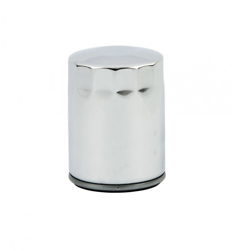 Filtre à huile chromé 5 microns pour Milwaukee Eight OEM 62700296 62700297 121002 Filtres a  Huile