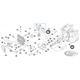 Roulement à aiguilles interne d'arbre à cames OEM 9198 S&S 789109 distri tc 1