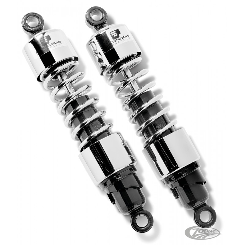 Amortisseurs à Gaz Progressive Suspension 11 1/2" (292mm) chromés 744737 Suspension arrière