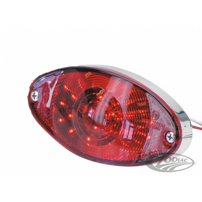 Feu arrière Cateye LED ultra fin 160634 Pièces pour Harley-Davidson