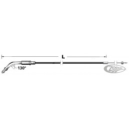 Cable de gaz aller Barnett tréssé gainé pour carburateur S&S Super E et G avec tirage 1986-1995 fileté 722907 Cables de gaz e...