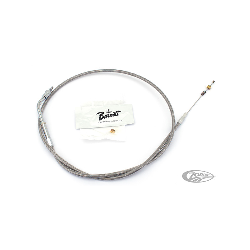 Cable de gaz retour Barnett tréssé gainé pour carburateur S&S Super E et G avec tirage 1986-1995 fileté 722903 Cables de gaz ...