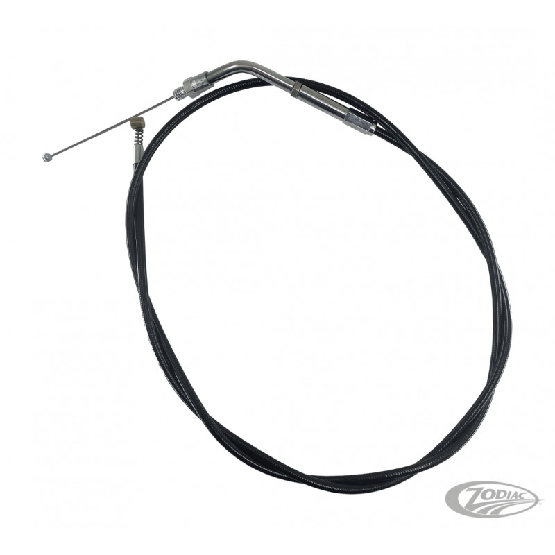 Cable de gaz retour Barnett noir pour carburateur S&S Super E et G avec tirage 1986-1995 fileté 710285 Cables de gaz et embra...