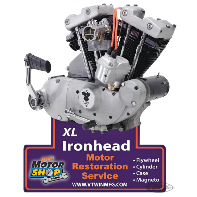 Plaque métal avec moteur Ironhead Sportster fonte 789735 Plaques métal avec moteurs Harley-Davidson