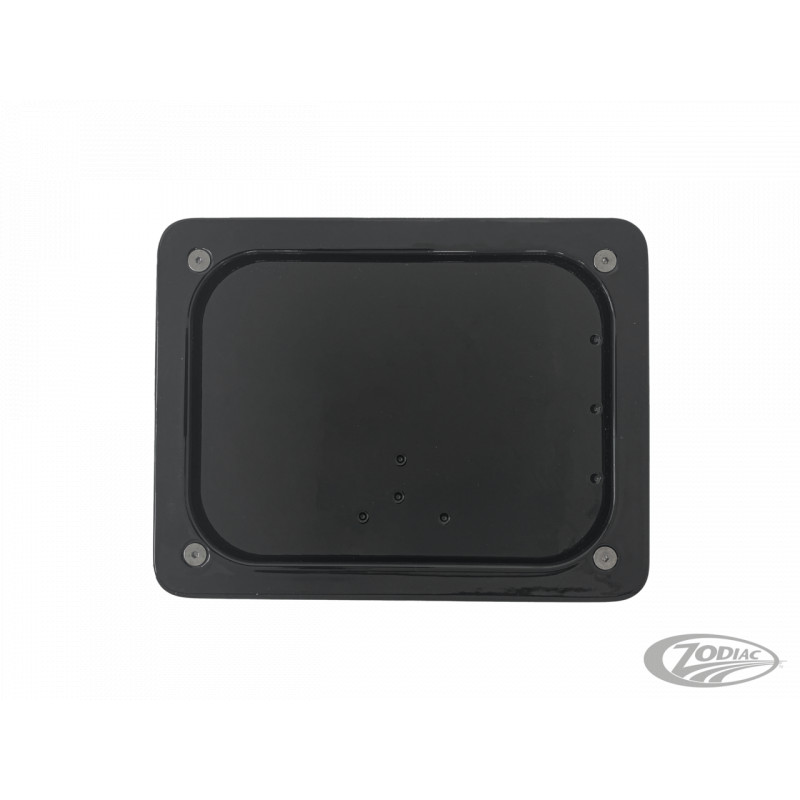 Support de plaque d'immatriculation usiné noir avec entourage France 130mm x 170mm 751604 Supports feux arrière et plaque