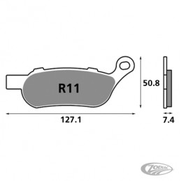 Plaquettes de frein arrière Galfer métal fritté OEM 42298-08 758483 Plaquettes de frein arrière pour étrier d'origine