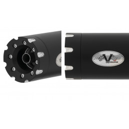 Silencieux d'échappement V-Performance homologués Euro 5 noirs céramique de 114mm de diamètre avec embouts droits Revolver 75...