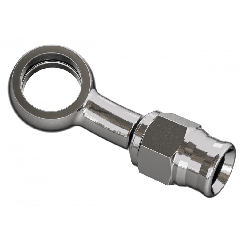 Embout Banjo inox coudé avec écrou et olive Goodridge 232144 Raccords de frein