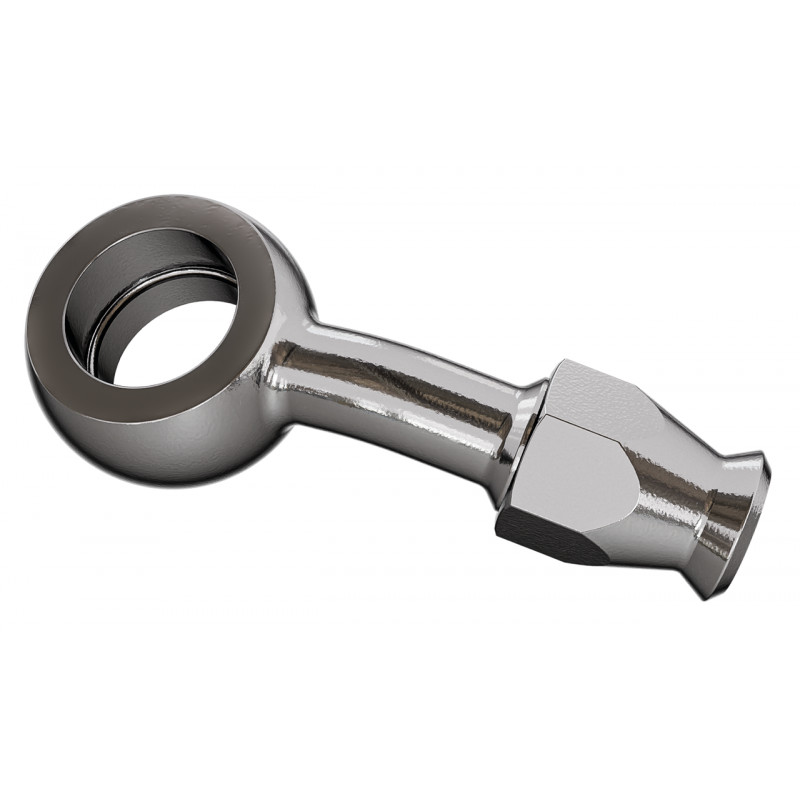 Embout Banjo inox coudé avec écrou et olive Goodridge 232175 Raccords de frein