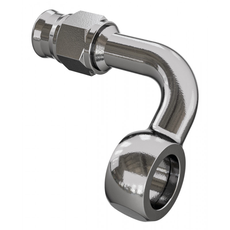 Embout Banjo inox coudé avec écrou et olive Goodridge 741087 Raccords de frein