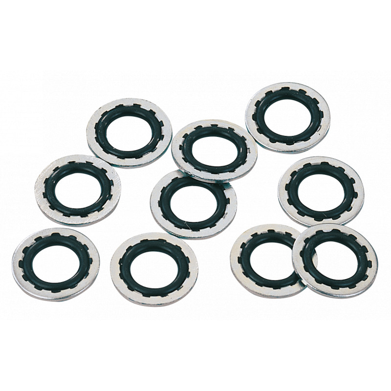 Rondelles joint alu-caoutchouc pour banjo 3/8 (10mm) OEM 41732-04, 41751-06A 348014 Raccords de frein Rondelles joint alu-caoutchouc pour banjo 3/8 (10mm) OEM 41732-04, 41751-06A 348014 Raccords de frein