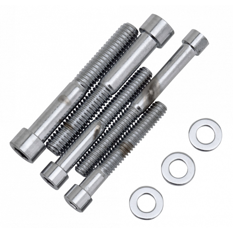 Kit vis chromé de carter de poulie et maitre cylindre pour Sportster 235059 Visserie et boulonnerie américaine