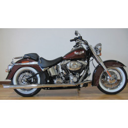 Echappement chromé MCJ réglable homologué 2 en 2 True Dual pour Twin Cam Softail 789756 Echappements MCJ Réglables Homologués