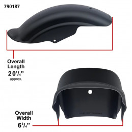 Garde boue arrière Lowbrow Customs Tsunami pour Sportster 790187 Gardes-Boue Arrière