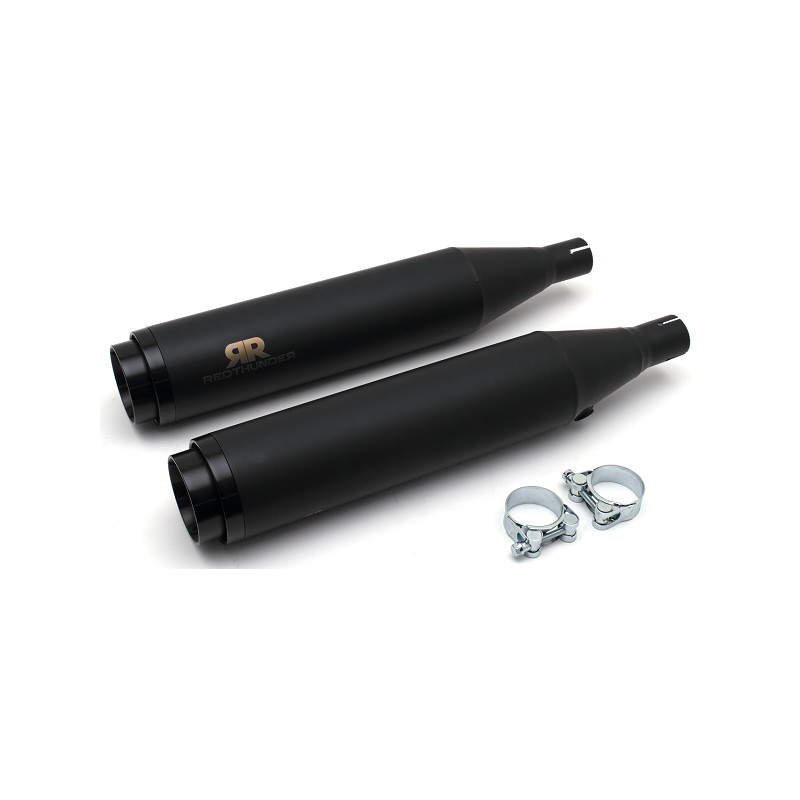 Silencieux d’échappement Redthunder noirs homologués Euro 5 pour Softail 2021-2024 760996 Echappements
