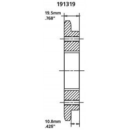 Pignon de sortie de boite 24 dents pour Harley-Davidson Twin Cam boite 6 191319 Pignons de Sortie de Boite
