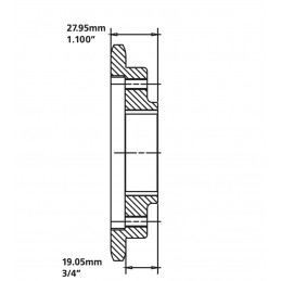 Pignon de sortie de boite 26 dents pour Harley-Davidson Milwaukee Eight 191323 Pignons de Sortie de Boite