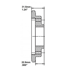 Pignon de sortie de boite 24 dents pour Harley-Davidson Twin Cam boite 6 et Milwaukee Eight 191328 Pignons de Sortie de Boite