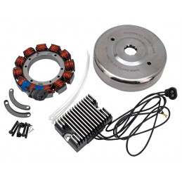 Kit alternateur complet haute puissance 32 ampères avec régulateur noir Daytona Global OEM 29985-87 769319 Rectifieurs/régula...
