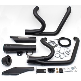 Echappement MCJ réglable homologué 2 en 1 noir pour Dyna Twin Cam 789750 Echappement pour Harley-Davidson Dyna Twin Cam 2006-...