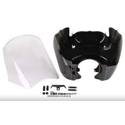 Carénage Super Glide style T Sport noir avec pare-brise clair 770885 Têtes de Fourche