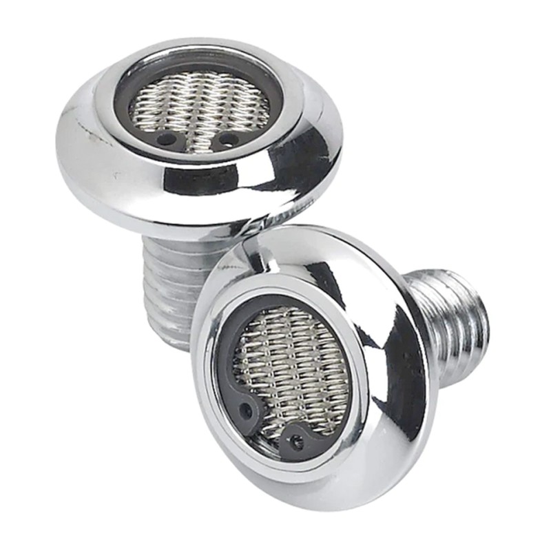 Boulons de reniflard Lowbro Custom Radius chromés 790127 Filtres a  Air