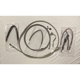 Kit complet Burly de câbles, fils et durits pour guidon Ape Hanger 14" (35.5 cm) M563474 Promos