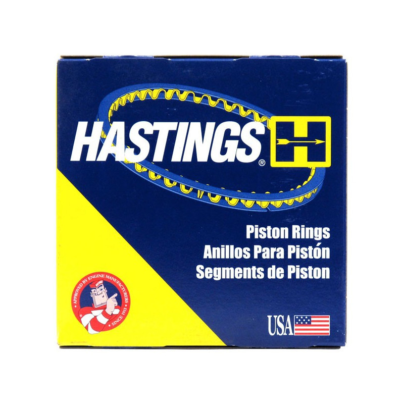 Jeu de segments 3.498" + .005" Hastings Moly 744008 Pistons & Segments