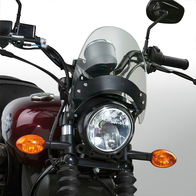 Pare brise court National Cycle légèrement teinté avec plaque noire et necessaire de montage 731179 Pare-Brise