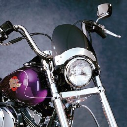 Pare brise court National Cycle teinté foncé avec plaque chromée et necessaire de montage 731180 Pare-Brise