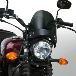 Pare brise court National Cycle teinté foncé avec plaque noire et necessaire de montage 735355 Pare-Brise